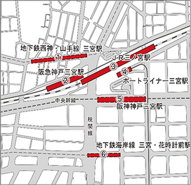 現状の三宮周辺