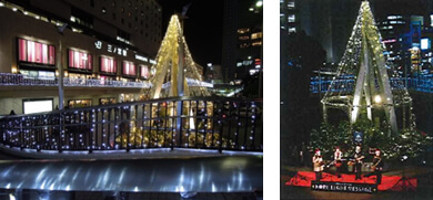 ＬＥＤライトで彩るイルミネーション事業、クリスマスコンサート