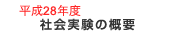 平成28年度社会実験の概要